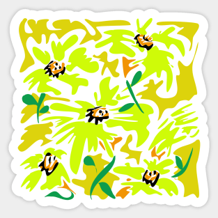 Floral abstract pattern Sticker